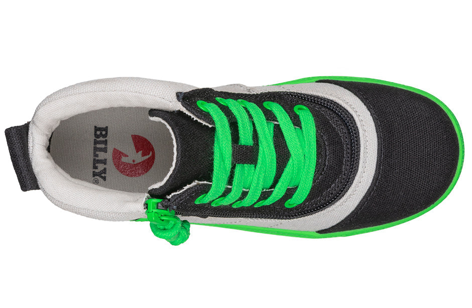  FINAL SALE - Black/Green BILLY Street Short Wrap High Tops