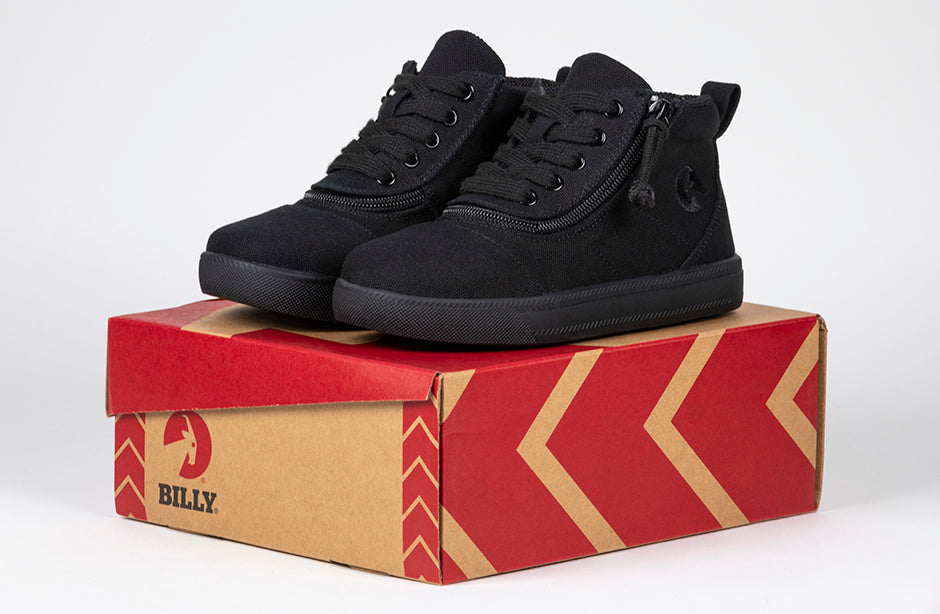  FINAL SALE - Black To The Floor BILLY D|R Short Wrap High Tops