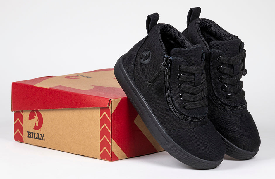  FINAL SALE - Black To The Floor BILLY D|R Short Wrap High Tops