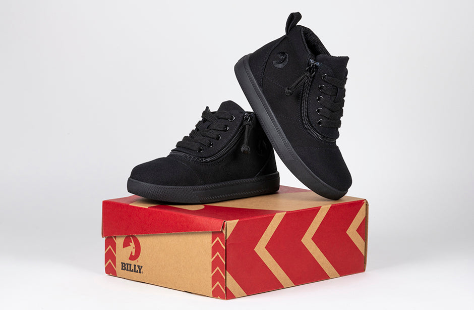  FINAL SALE - Black To The Floor BILLY D|R Short Wrap High Tops