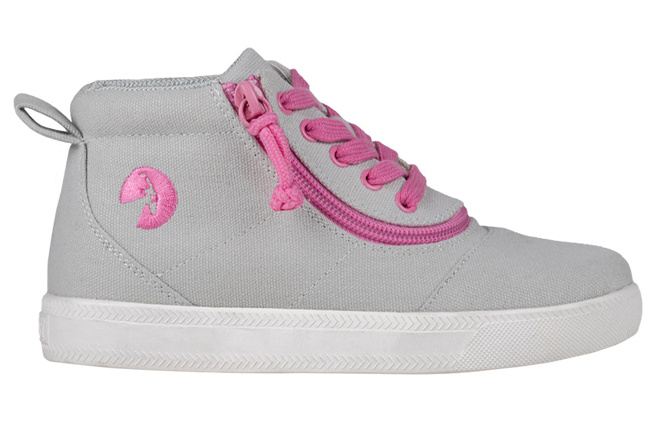  FINAL SALE - Grey/Pink BILLY D|R Short Wrap High Tops