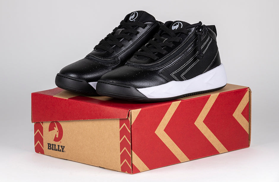  FINAL SALE - Black/White BILLY Sport Hoop Athletic Sneakers