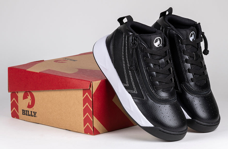  FINAL SALE - Black/White BILLY Sport Hoop Athletic Sneakers