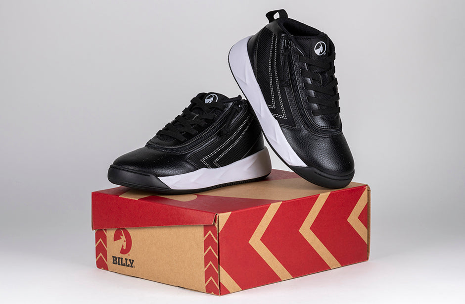  FINAL SALE - Black/White BILLY Sport Hoop Athletic Sneakers