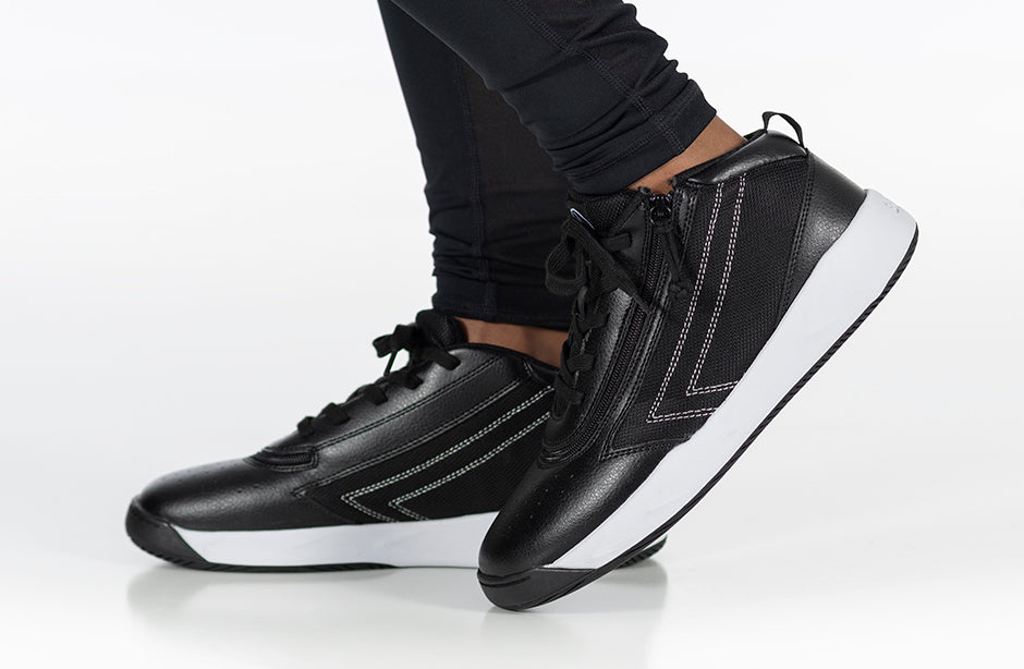  FINAL SALE - Black/White BILLY Sport Hoop Athletic Sneakers