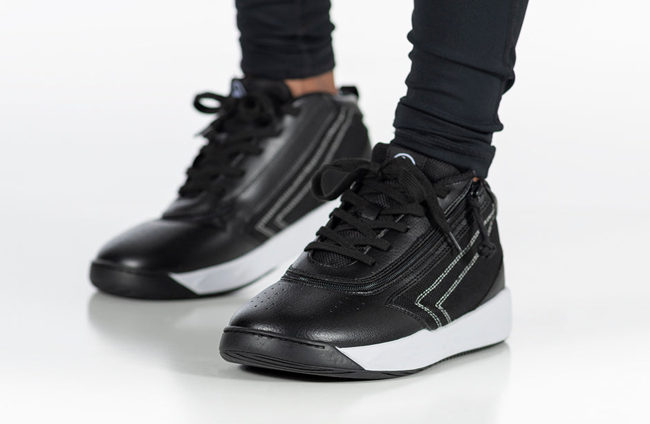  FINAL SALE - Black/White BILLY Sport Hoop Athletic Sneakers