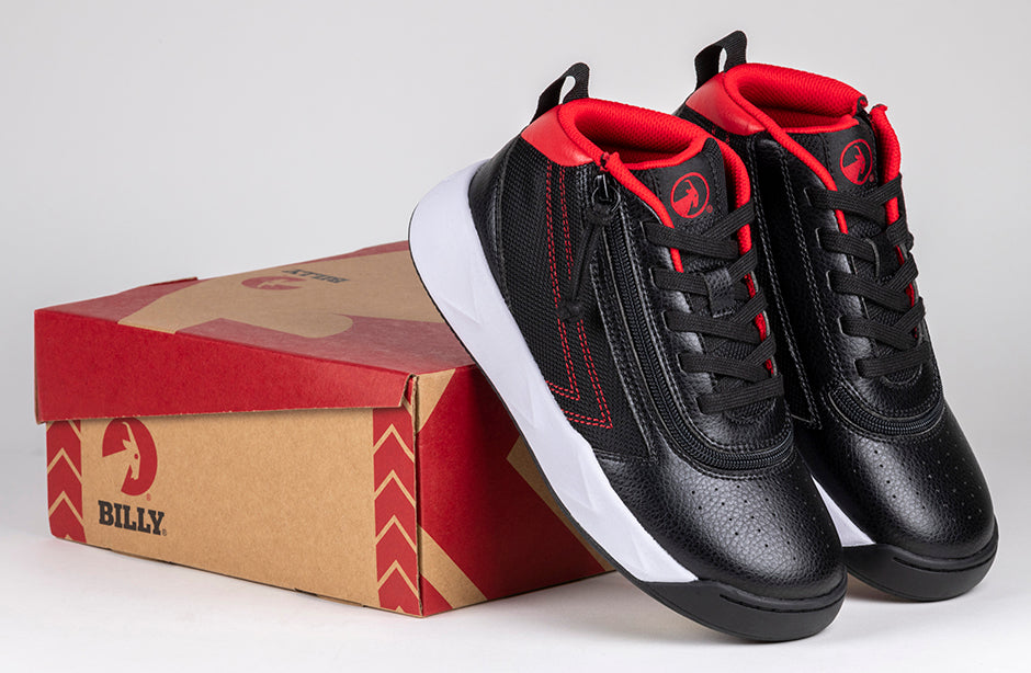  FINAL SALE - Black/Red BILLY Sport Hoop Athletic Sneakers