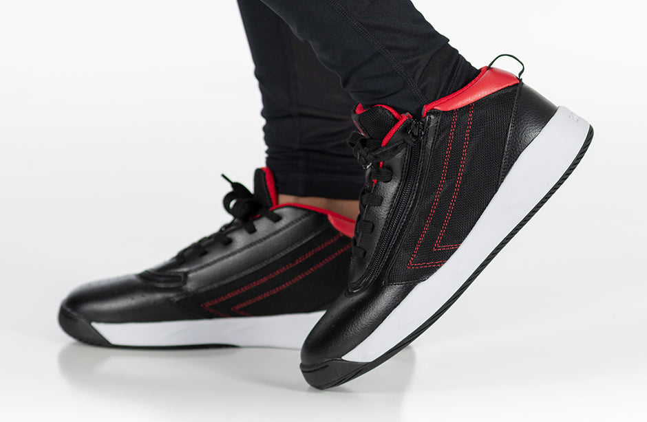  FINAL SALE - Black/Red BILLY Sport Hoop Athletic Sneakers