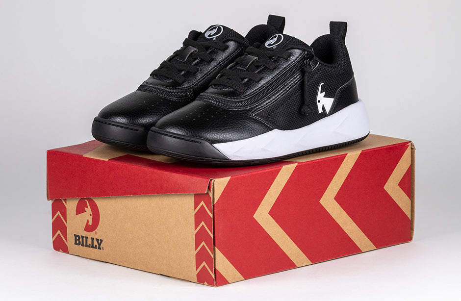  FINAL SALE - Black/White BILLY Sport Court Athletic Sneakers