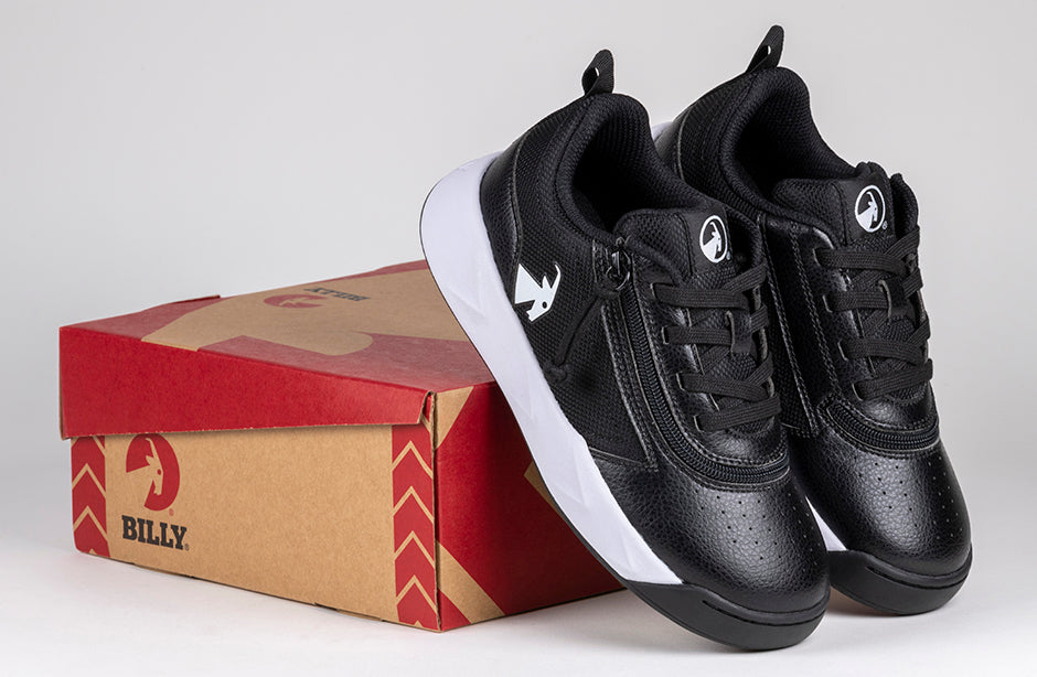  FINAL SALE - Black/White BILLY Sport Court Athletic Sneakers