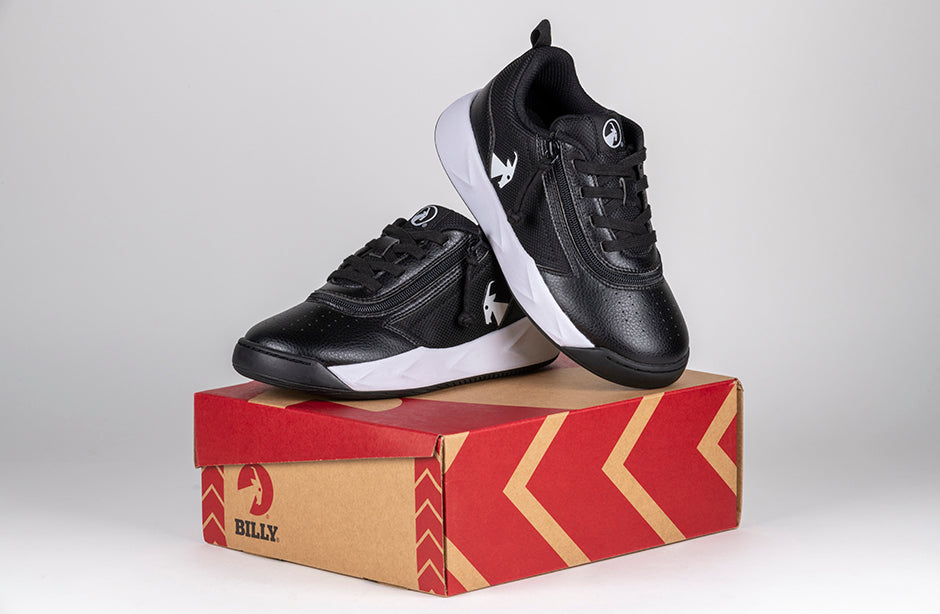  FINAL SALE - Black/White BILLY Sport Court Athletic Sneakers
