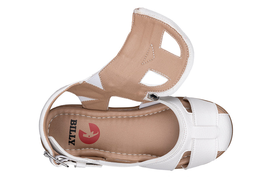  FINAL SALE - White BILLY Sandals