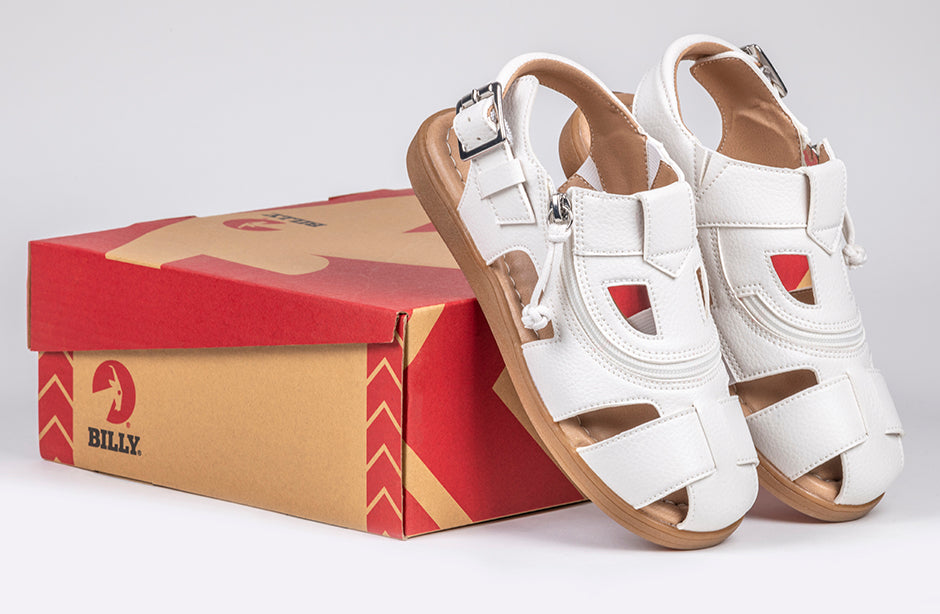 FINAL SALE - White BILLY Sandals