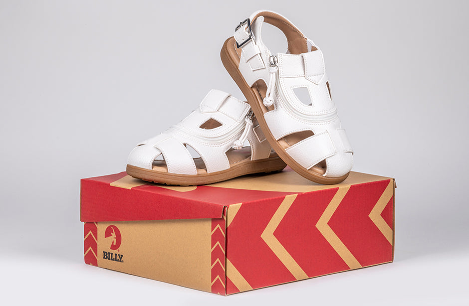  FINAL SALE - White BILLY Sandals