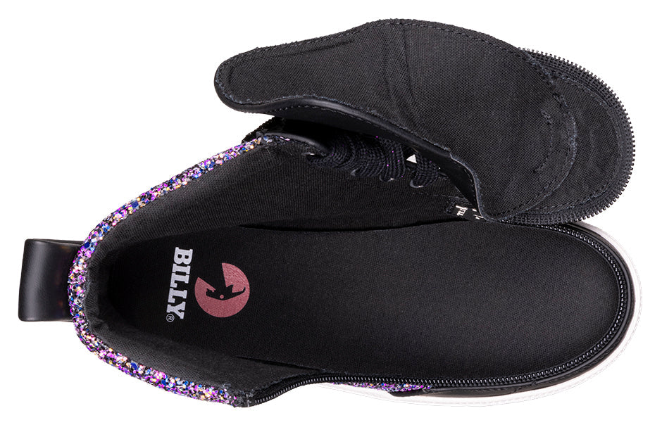  Black Fuchsia Glitz BILLY Classic Lace High Tops