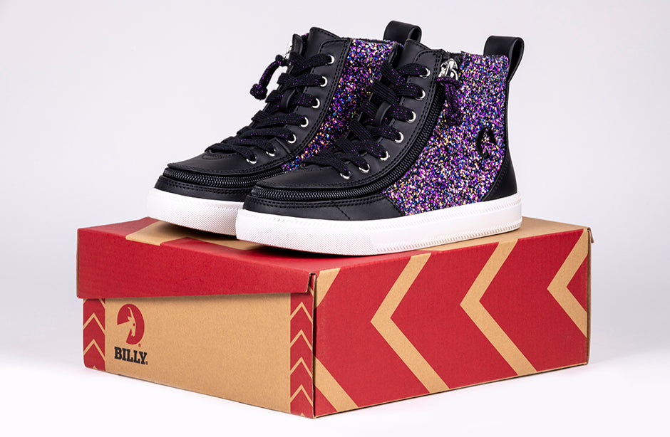  Black Fuchsia Glitz BILLY Classic Lace High Tops