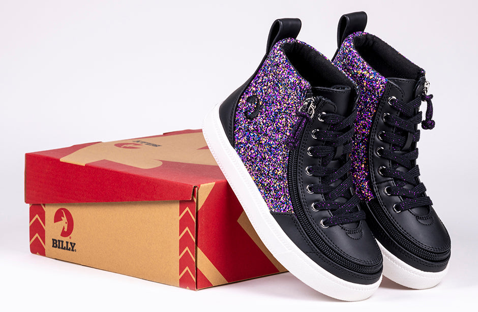  Black Fuchsia Glitz BILLY Classic Lace High Tops