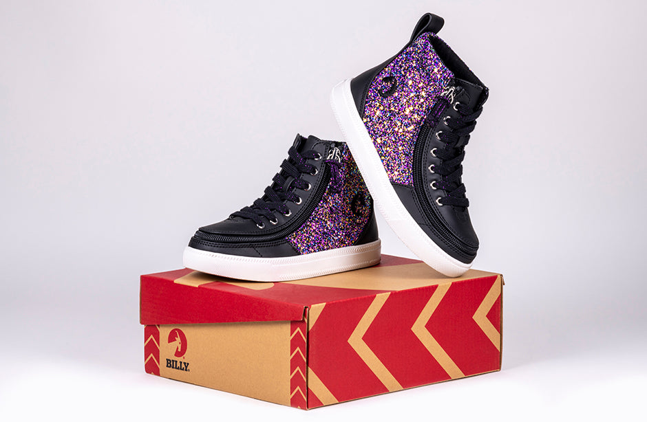  Black Fuchsia Glitz BILLY Classic Lace High Tops