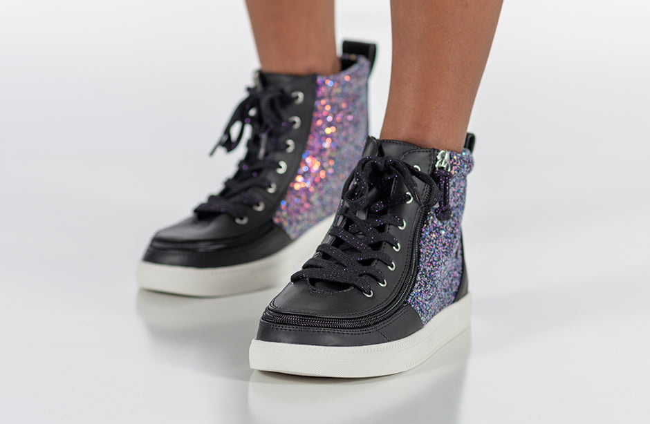  Black Fuchsia Glitz BILLY Classic Lace High Tops