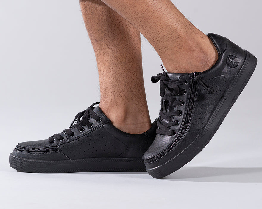  FINAL SALE - Men's Black To The Floor BILLY Low Sneakers