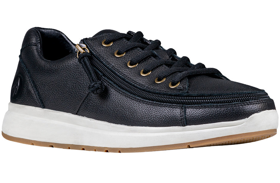  Men's Black Leather BILLY Comfort Lows