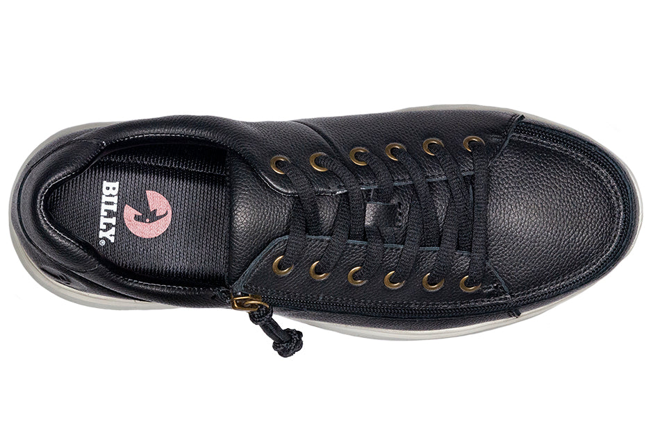  Men's Black Leather BILLY Comfort Lows