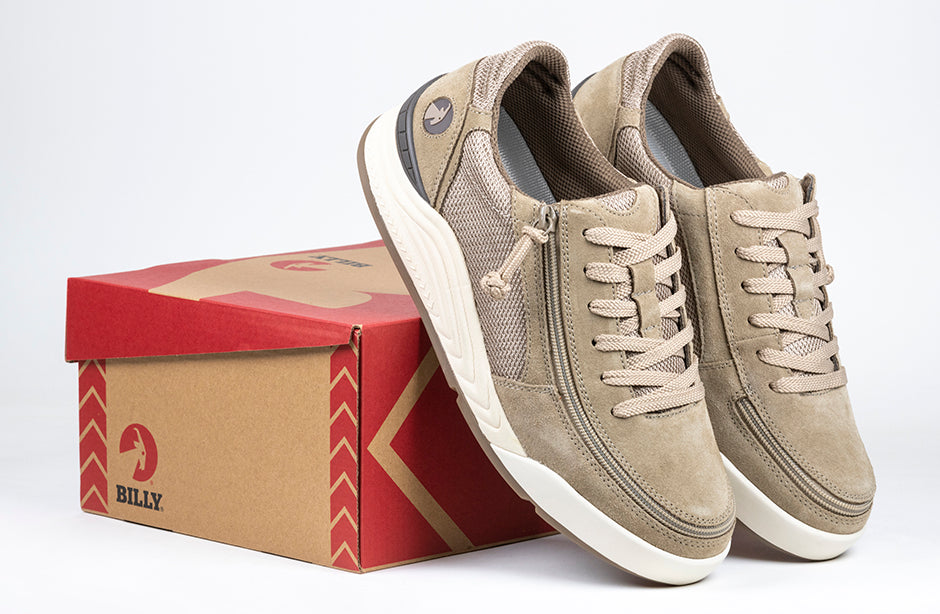  FINAL SALE - Men's Tan Suede/Mesh BILLY Comfort Classic Lows