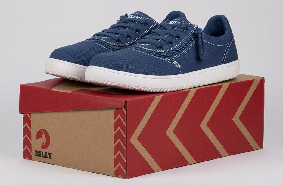  FINAL SALE - Men's Blue/White Stitch BILLY Sneaker Low Tops