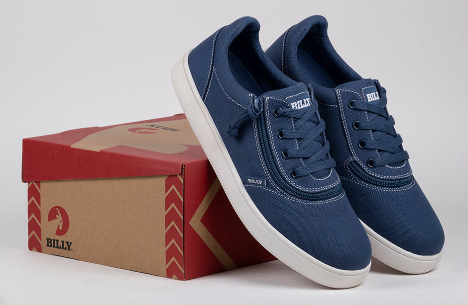  FINAL SALE - Men's Blue/White Stitch BILLY Sneaker Low Tops
