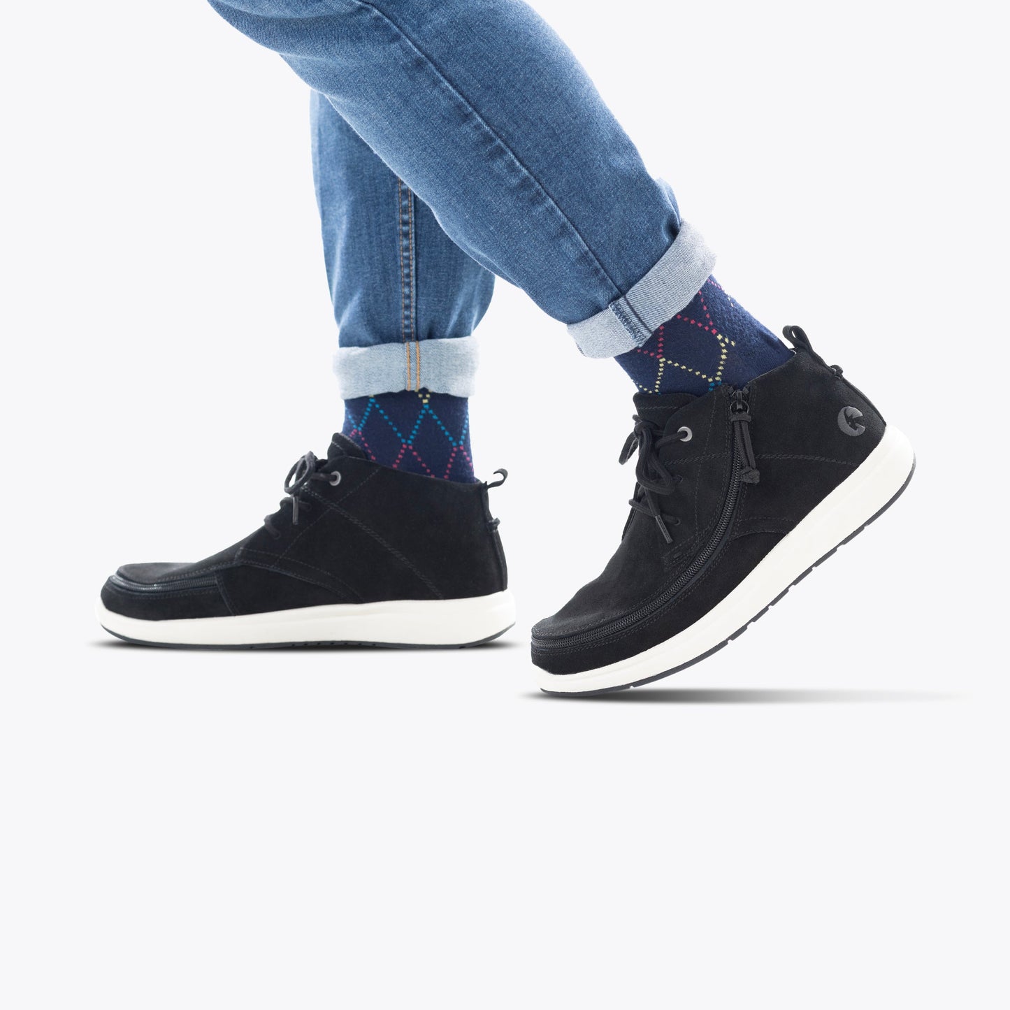  Men's Black Suede BILLY Comfort Chukka