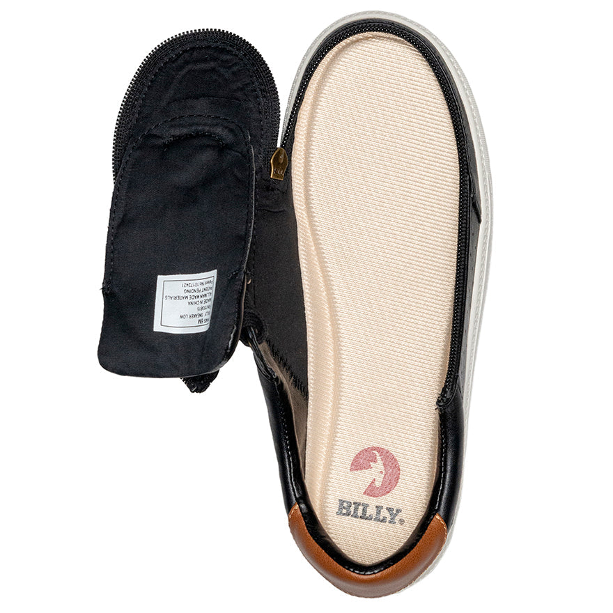  FINAL SALE - Women's Black (Brown Mustache) BILLY Low Sneakers