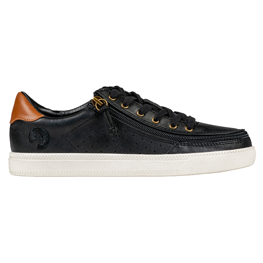  FINAL SALE - Women's Black (Brown Mustache) BILLY Low Sneakers