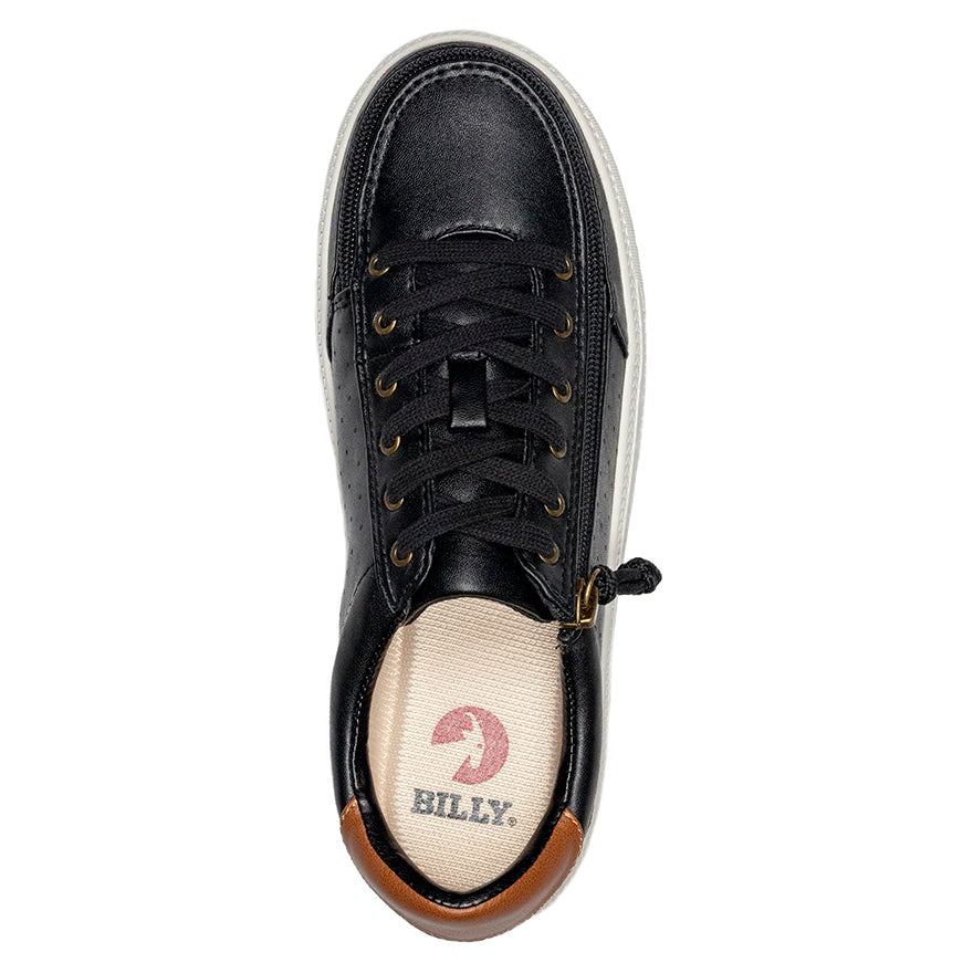  FINAL SALE - Women's Black (Brown Mustache) BILLY Low Sneakers