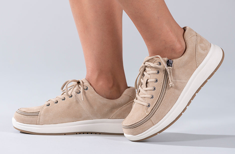  Women's Tan Suede BILLY Comfort Lows