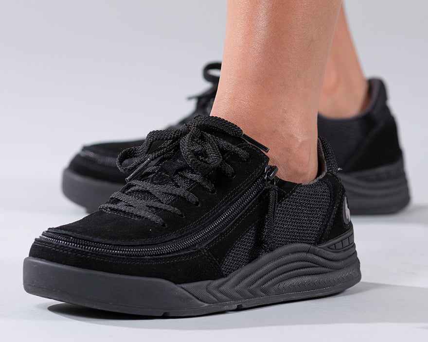  FINAL SALE - Women's Black Suede/Mesh BILLY Comfort Classic Lows