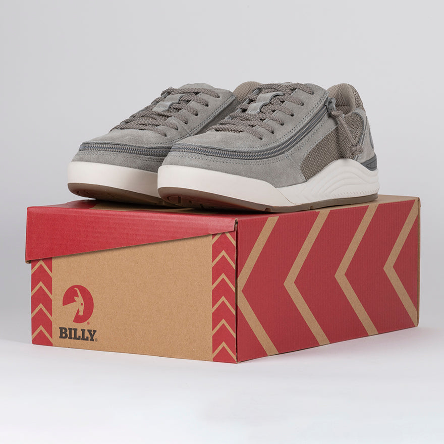  FINAL SALE - Women's Charcoal Suede/Mesh BILLY Comfort Classic Lows