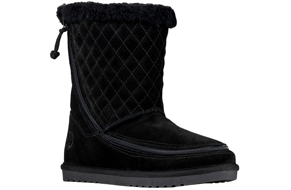  FINAL SALE - Women's Black BILLY Cozy Quilt Lux Boots