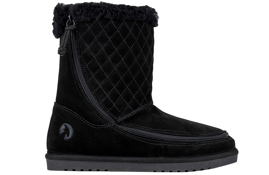  FINAL SALE - Women's Black BILLY Cozy Quilt Lux Boots