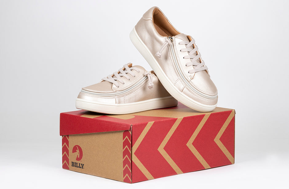  FINAL SALE - Women's Champagne BILLY Sneaker Low Tops
