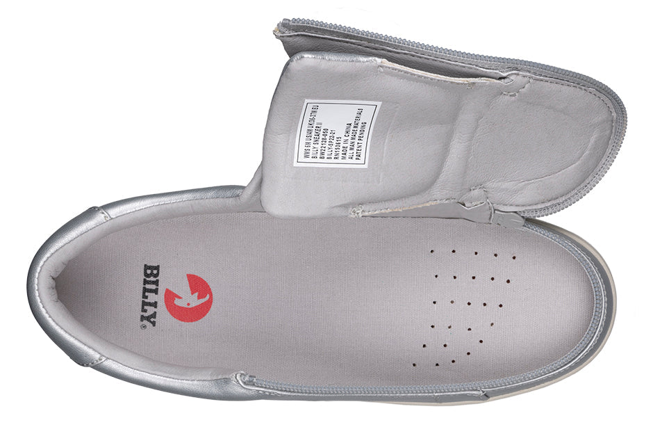  FINAL SALE - Women's Silver Grey Metallic BILLY Sneaker Low Tops