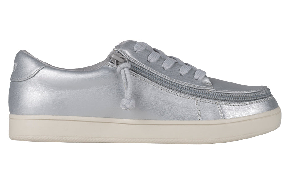  FINAL SALE - Women's Silver Grey Metallic BILLY Sneaker Low Tops