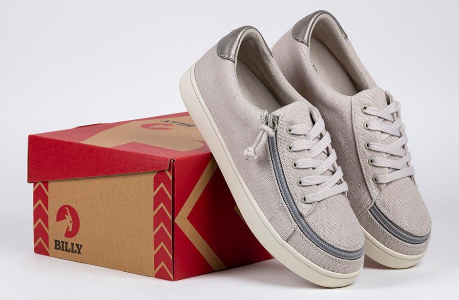  FINAL SALE - Women's Light Grey BILLY Sneaker Low Tops