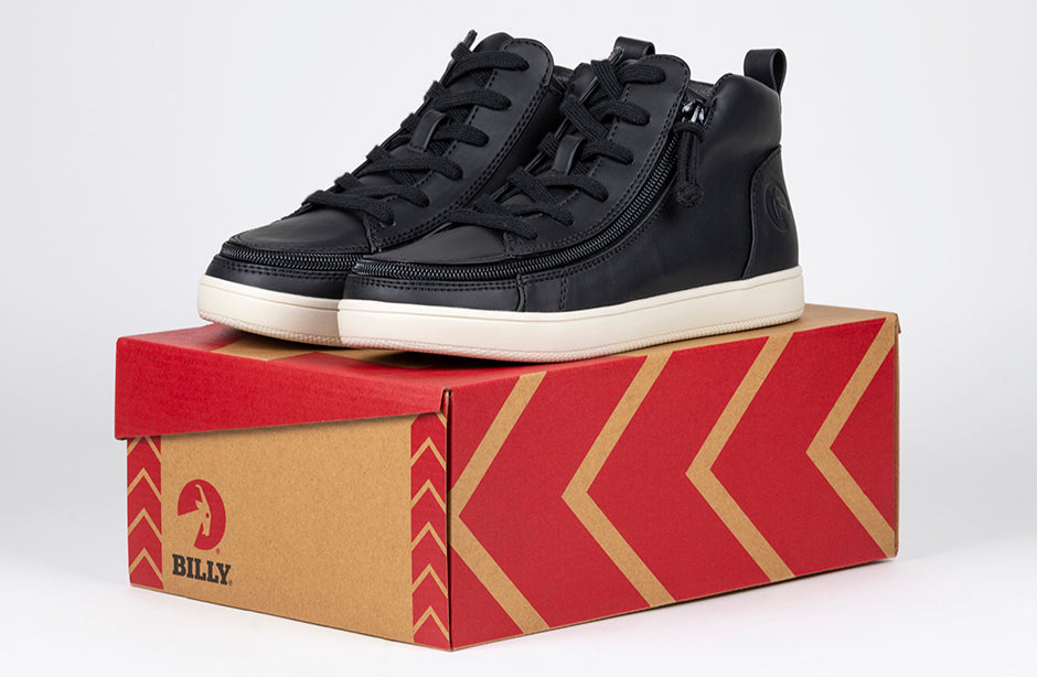  FINAL SALE - Women's Black BILLY Sneaker Lace Mid Tops