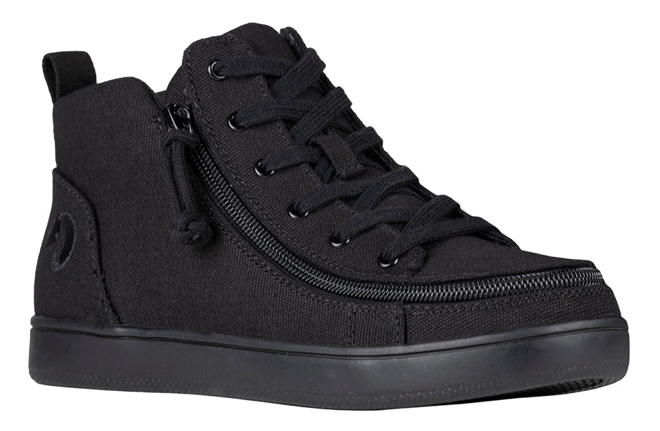  FINAL SALE - Women's Black To The Floor BILLY Sneaker Lace Mid Tops
