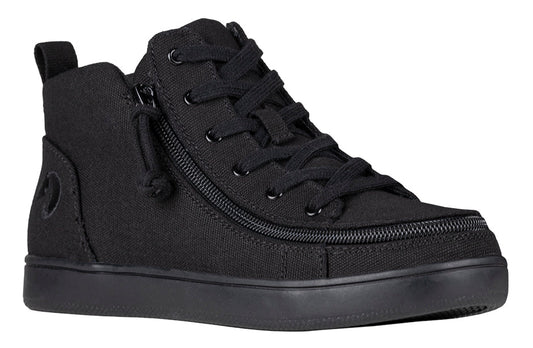  FINAL SALE - Women's Black To The Floor BILLY Sneaker Lace Mid Tops