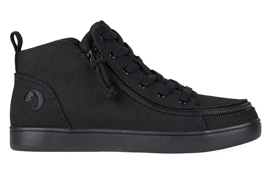  FINAL SALE - Women's Black To The Floor BILLY Sneaker Lace Mid Tops