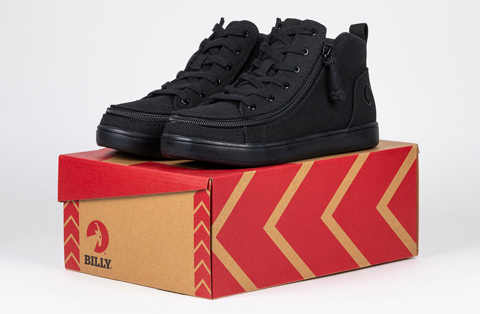  FINAL SALE - Women's Black To The Floor BILLY Sneaker Lace Mid Tops