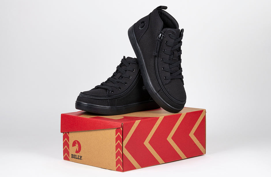  FINAL SALE - Women's Black To The Floor BILLY Sneaker Lace Mid Tops