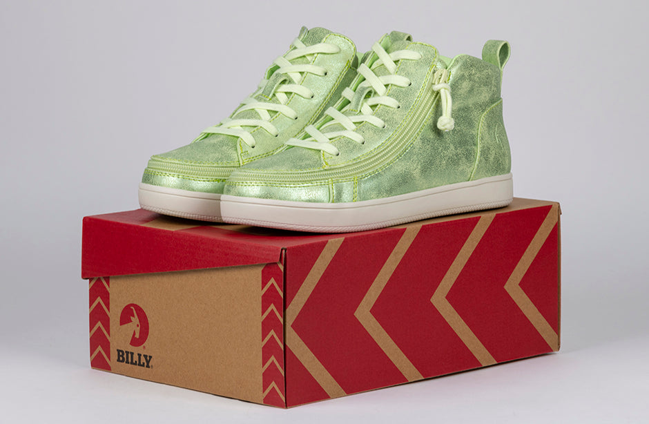  FINAL SALE - Women's Cucumber Green BILLY Sneaker Lace Mid Tops