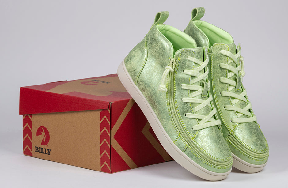  FINAL SALE - Women's Cucumber Green BILLY Sneaker Lace Mid Tops